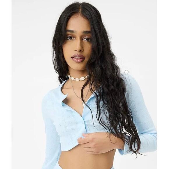 Frankies Bikinis X Gigi Hadid Meadow Cardigan baby blue size L - Picture 1 of 9